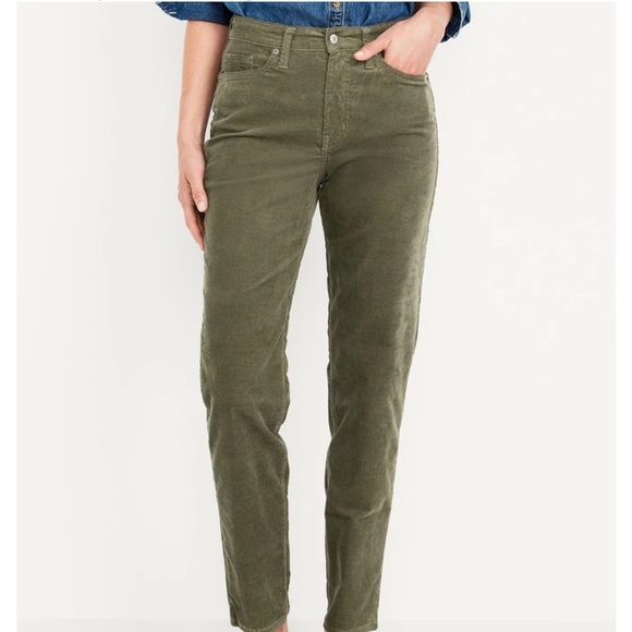 Old Navy High-Waisted OG Straight
Corduroy Ankle Pants Olive Trousers 28W - Picture 3 of 12